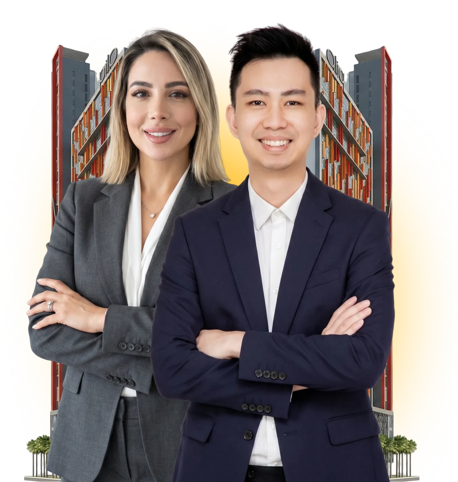 Ethan and Ava with Qliq Damansara Building